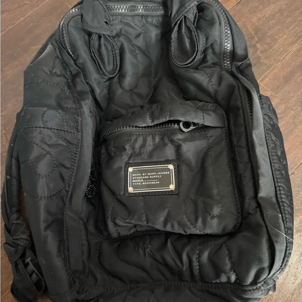 Marc by Marc Jacobs Black Quilted Nylon Backpack - Picture 4 of 6